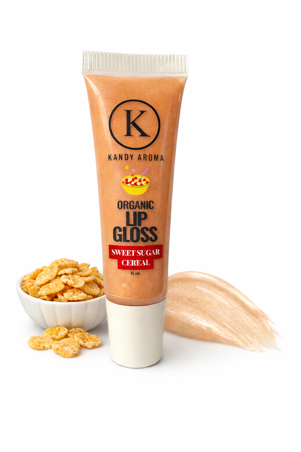 ORGANIC SWEET SUGAR CEREAL SCENTED TUBE LIP GLOSS