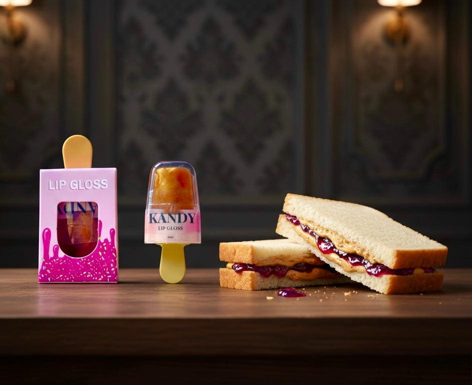 ORGANIC PEANUT BUTTER AND JELLY SCENTED LIP GLOSS