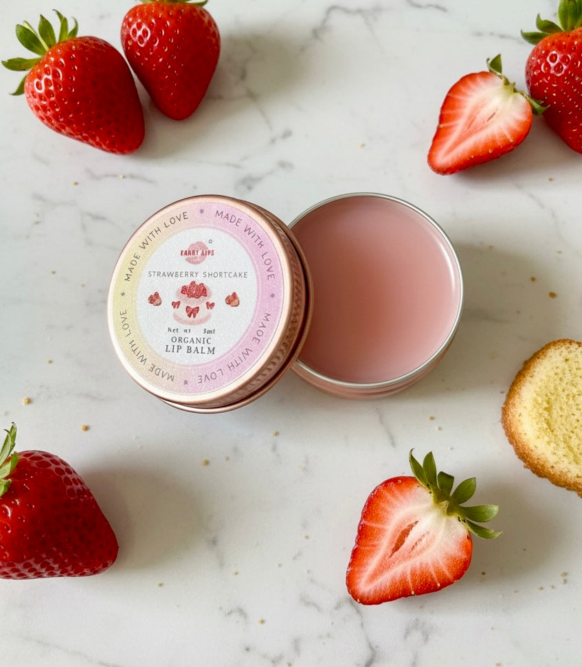 ORGANIC STRAWBERRY SHORT CAKE SCENTED LIP BALM