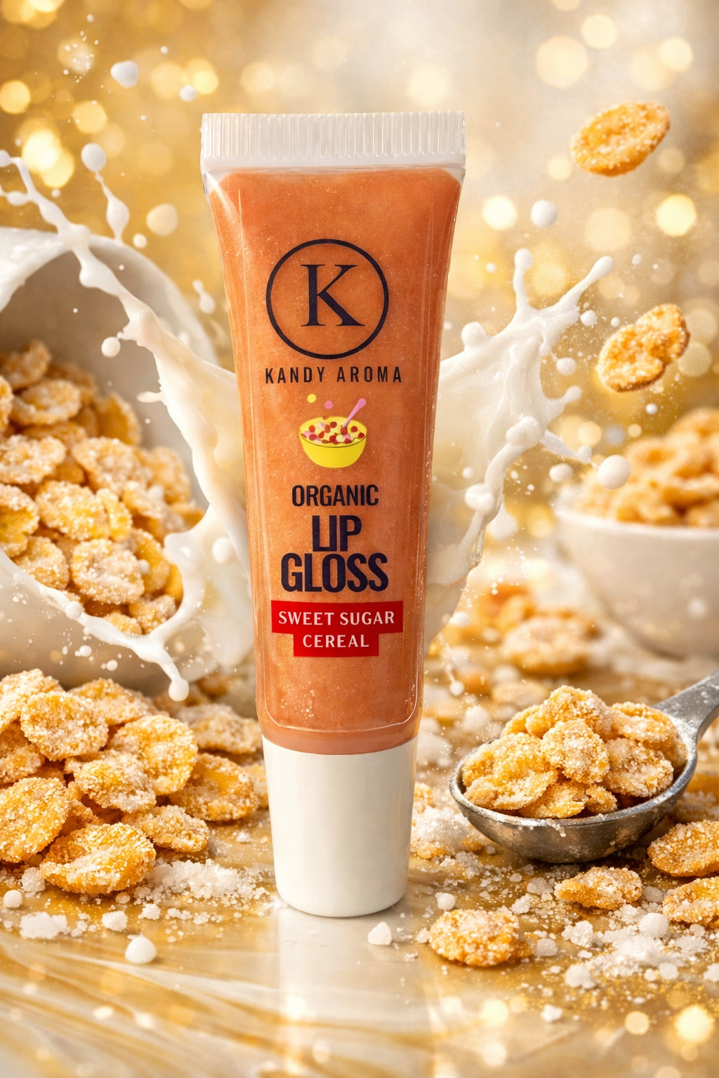 ORGANIC SWEET SUGAR CEREAL SCENTED TUBE LIP GLOSS